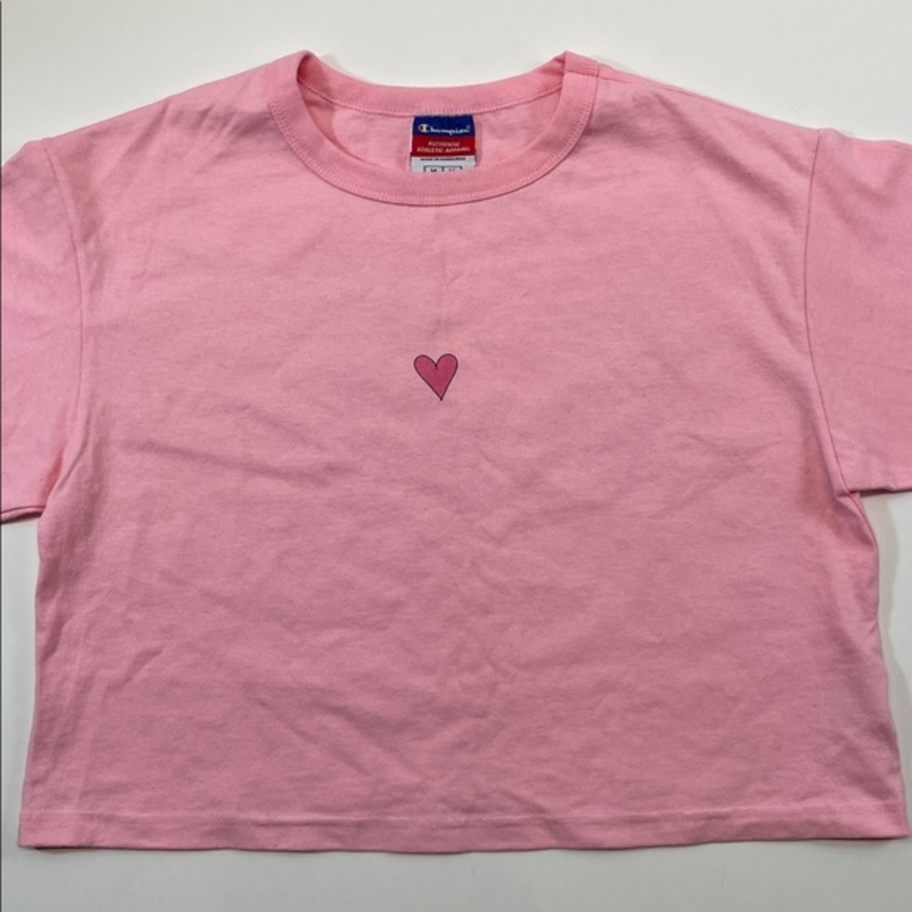 Champion Pink Graphic Tee “Life is for dreaming” Heart Shirt Sz M